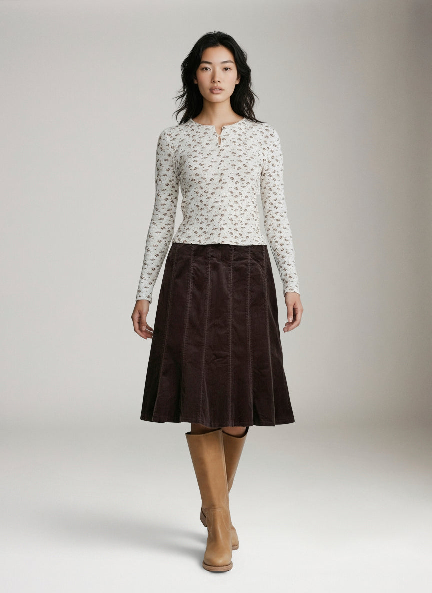 PROPAGANDA - Coleen Floral Loop Button Top - 