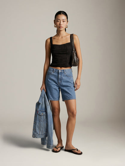 FREE PEOPLE - Full Bloom Eyelet Camisole - Black