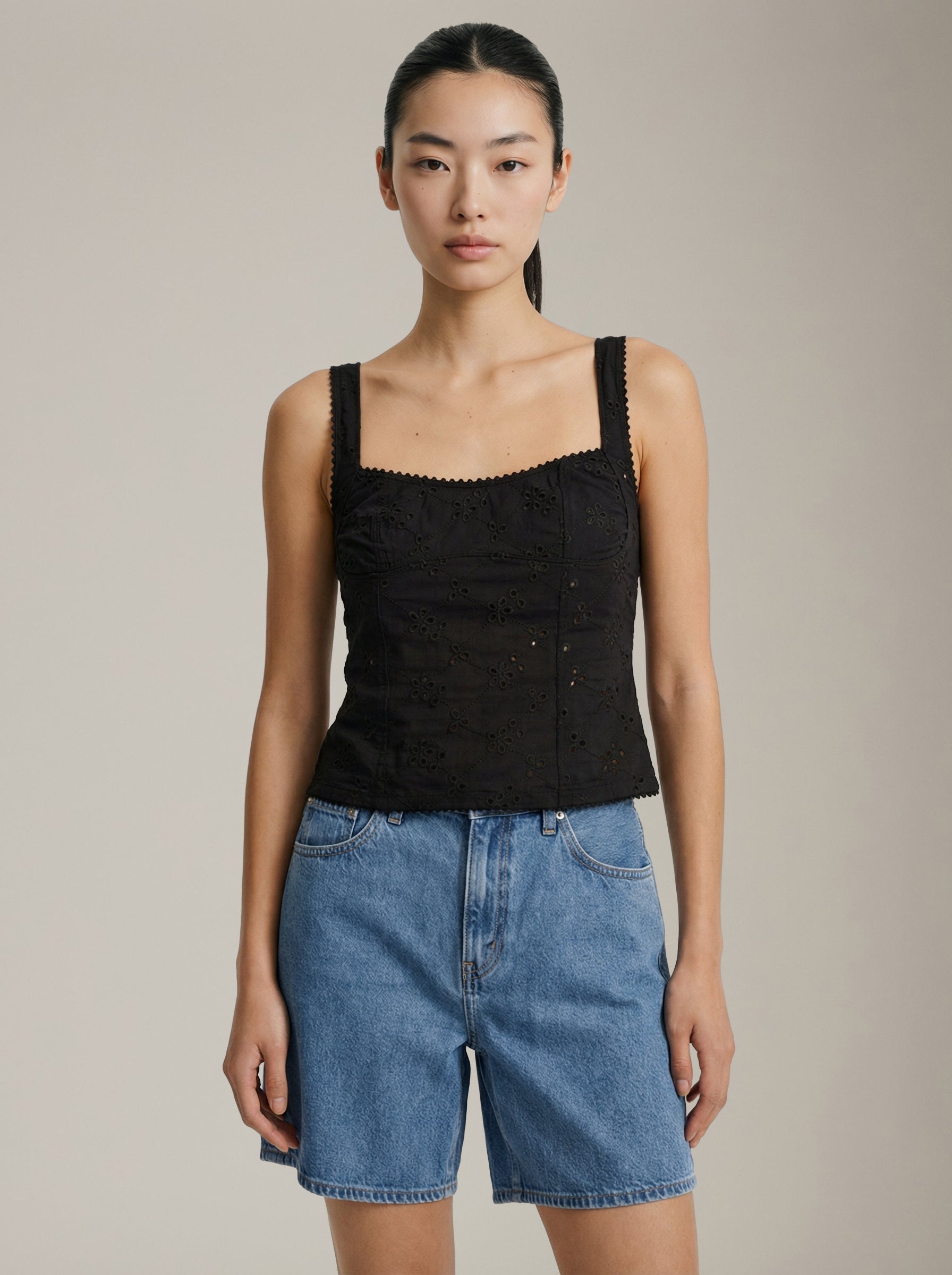 FREE PEOPLE - Full Bloom Eyelet Camisole - 