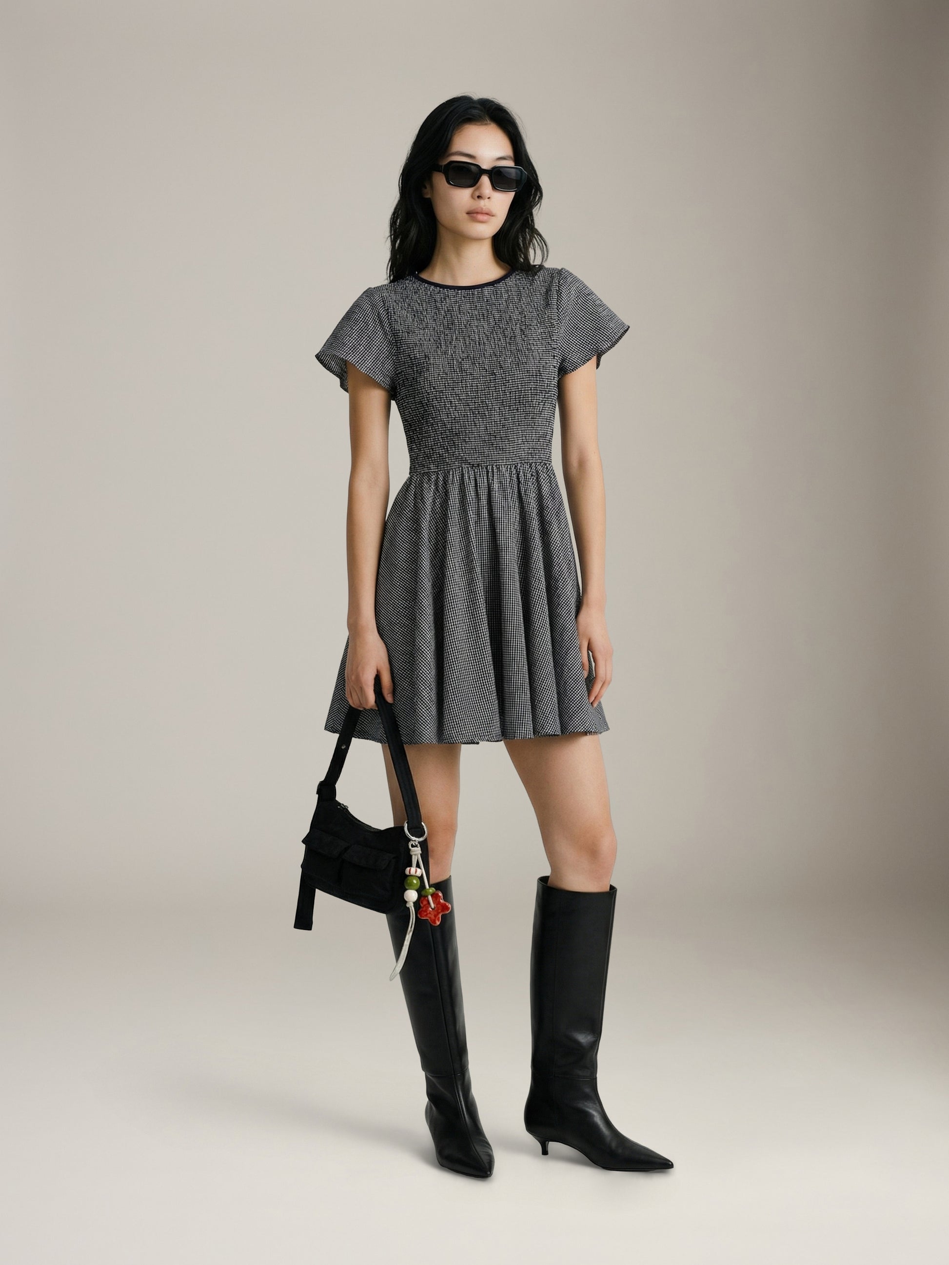 SADIE & SAGE - Frankie Smocked Mini Dress - 