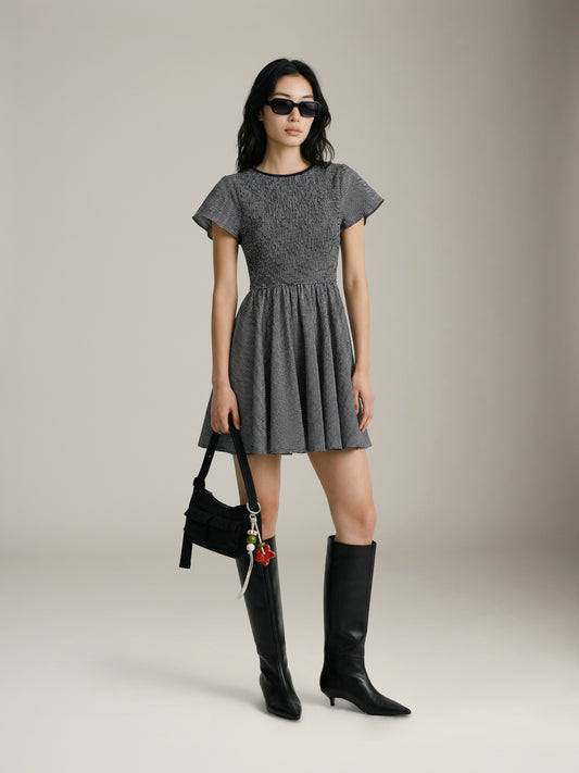 SADIE & SAGE - Frankie Smocked Mini Dress - 