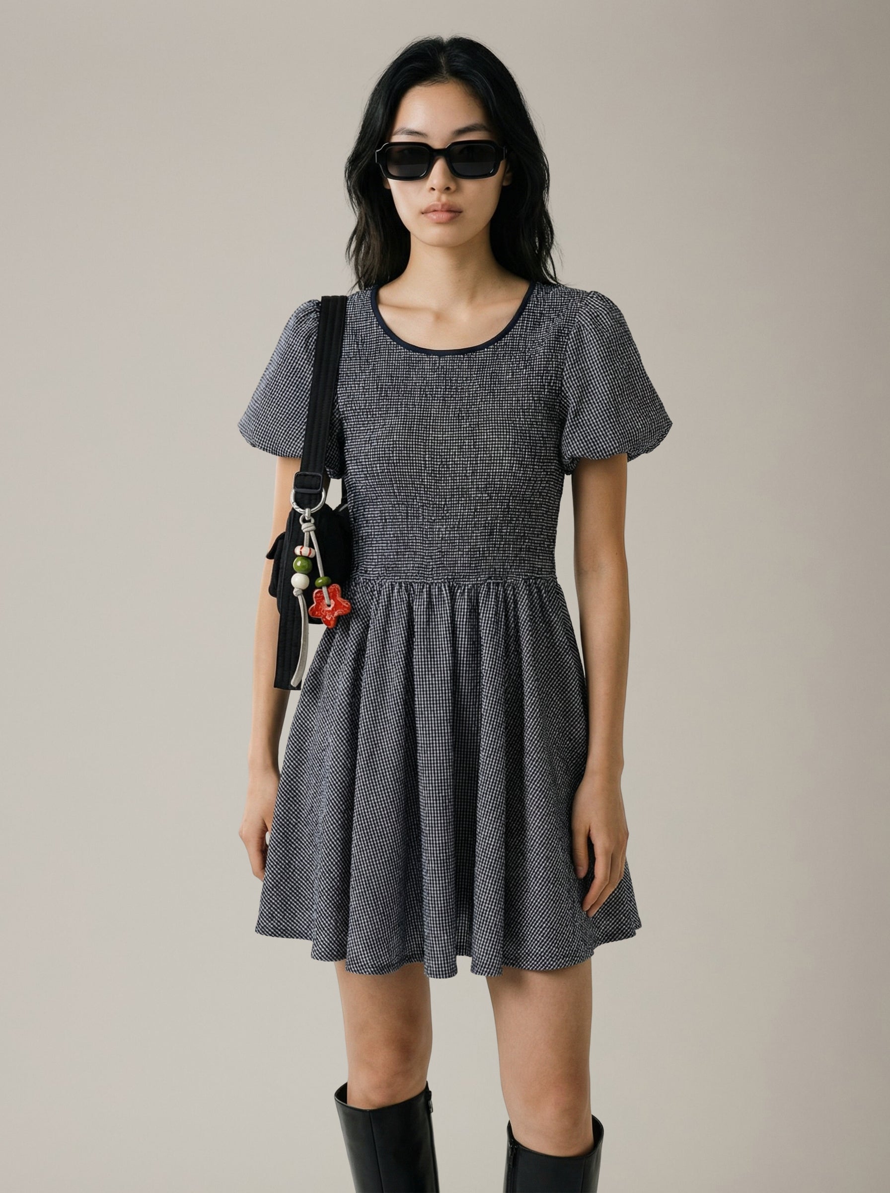 SADIE & SAGE - Frankie Smocked Mini Dress - 