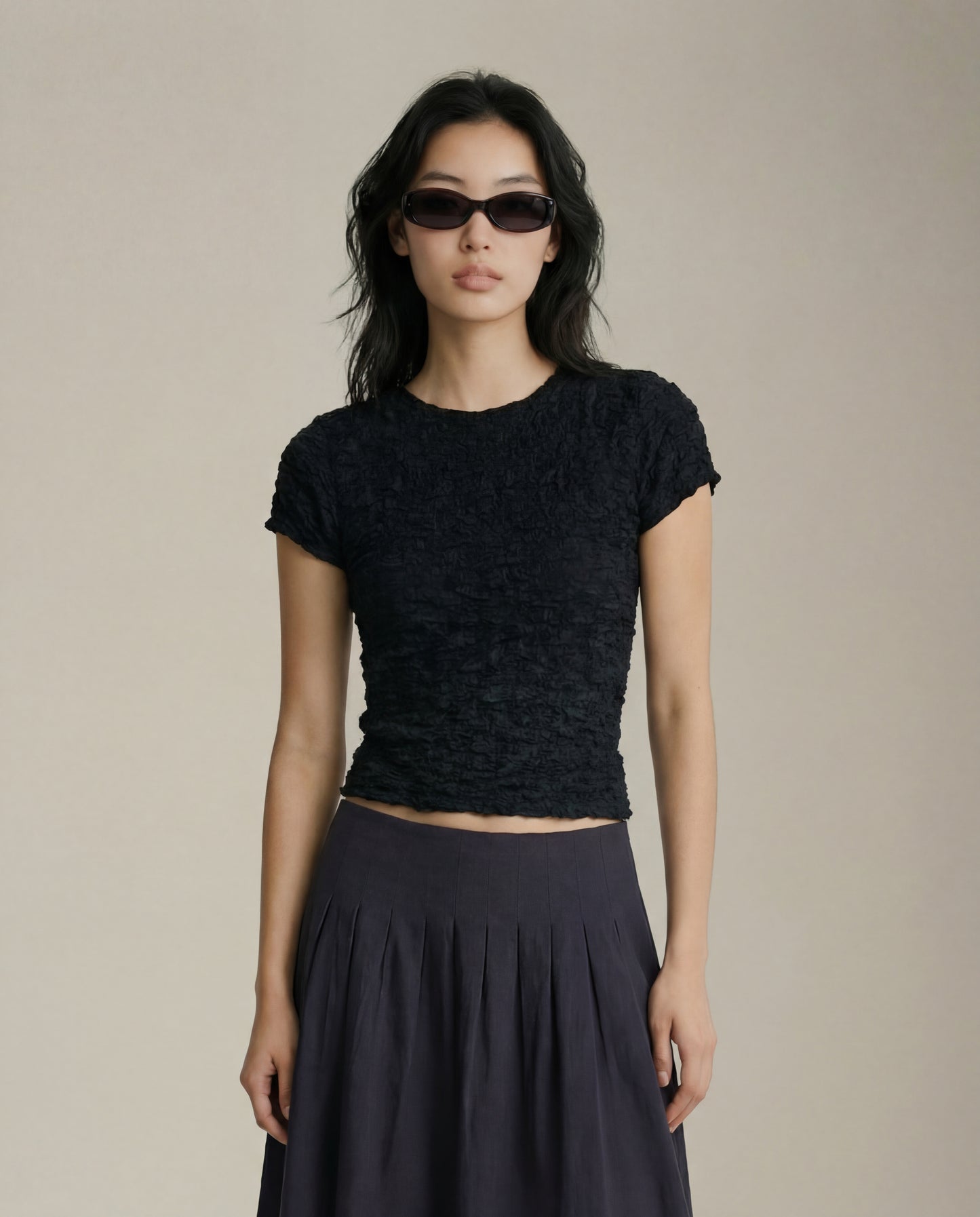 PROPAGANDA - Gilly Cropped Shortsleeve Top - 