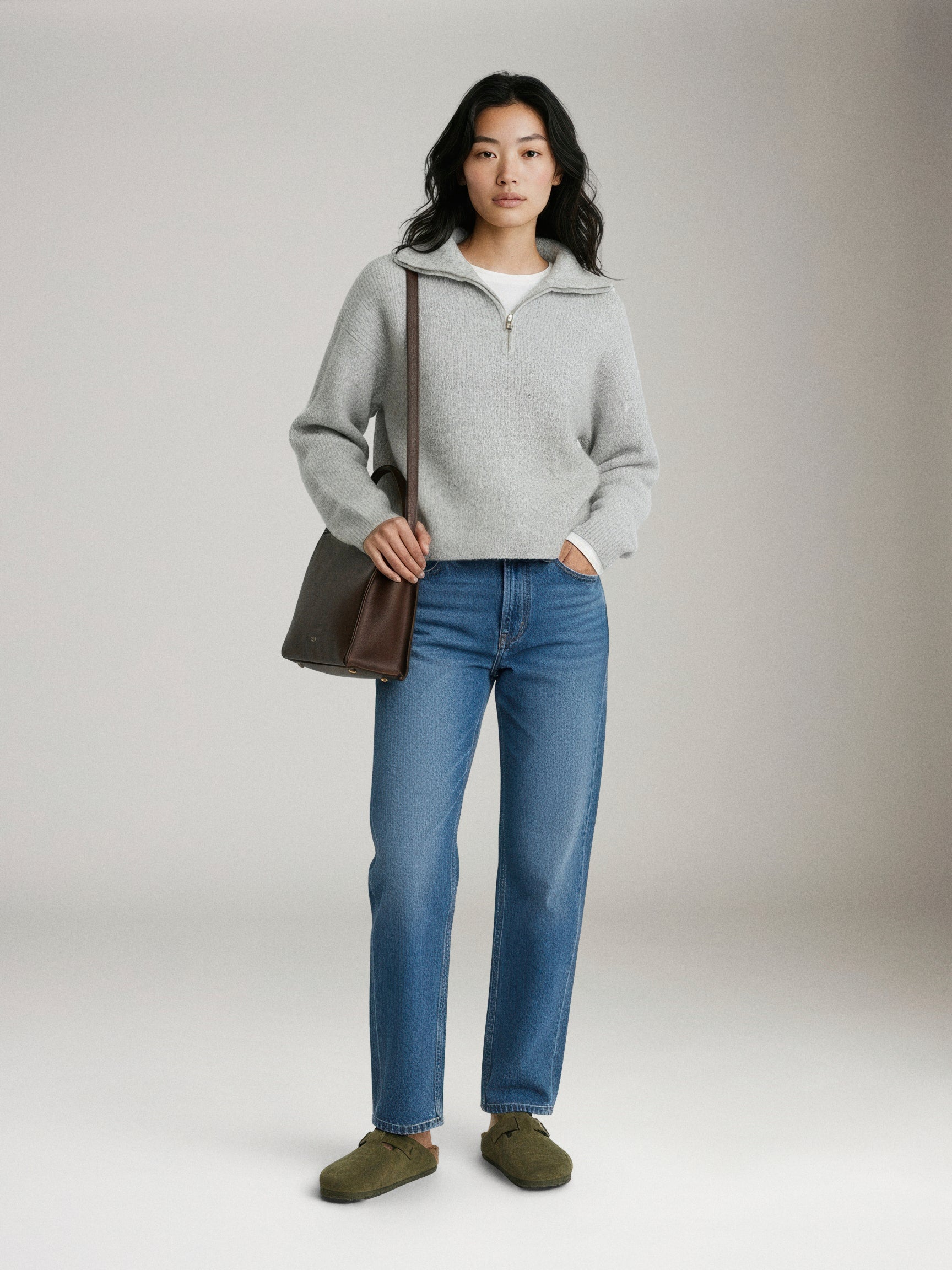 LYLA + LUXE - Eva Eco Mockneck Pullover Sweater - 