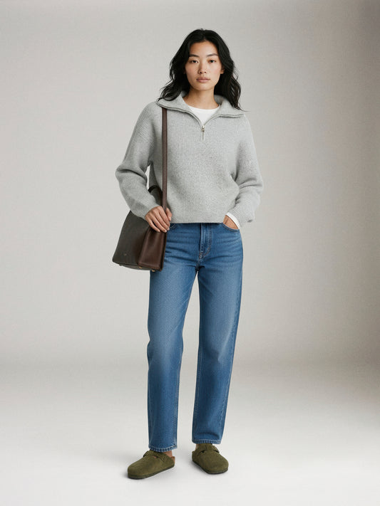 LYLA + LUXE - Eva Eco Mockneck Pullover Sweater - 