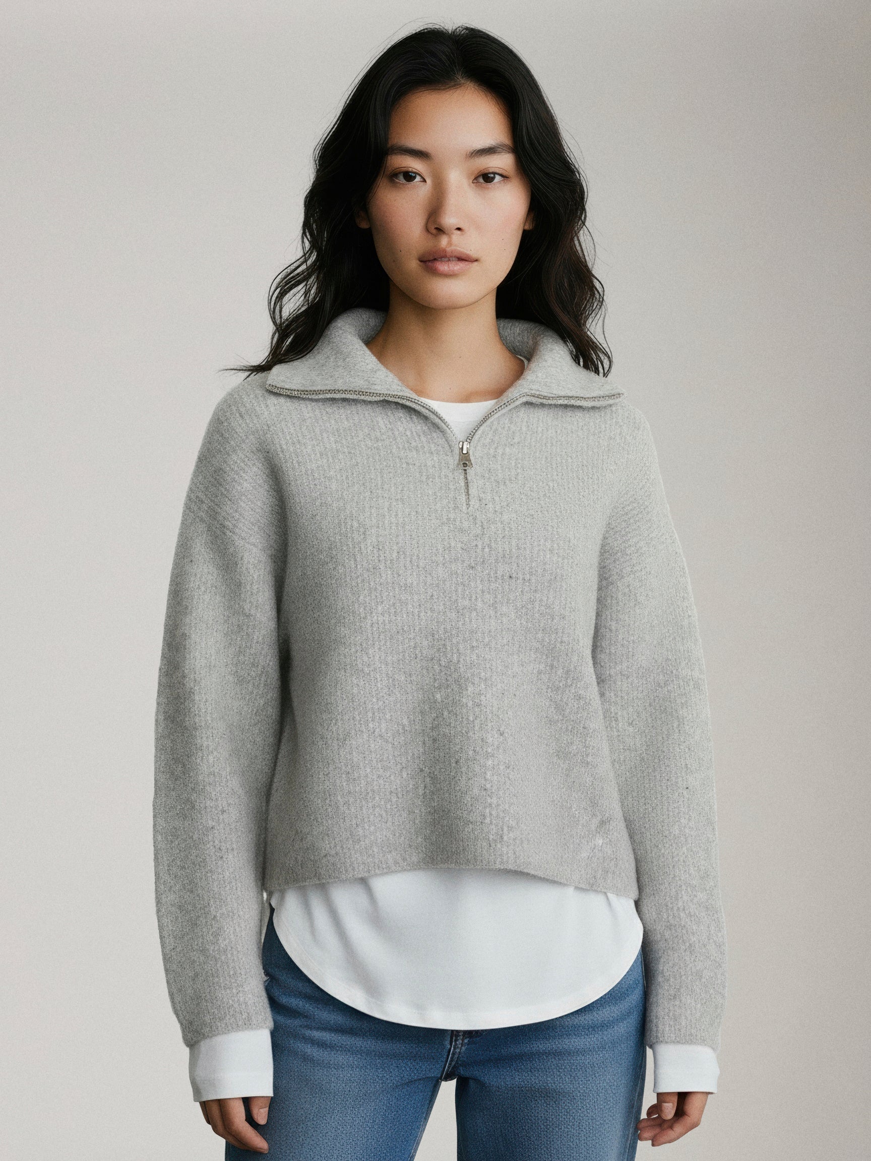 LYLA + LUXE - Eva Eco Mockneck Pullover Sweater - 