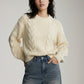 JJXX - Kelly Chunky Knit Cable Crewneck Sweater - 