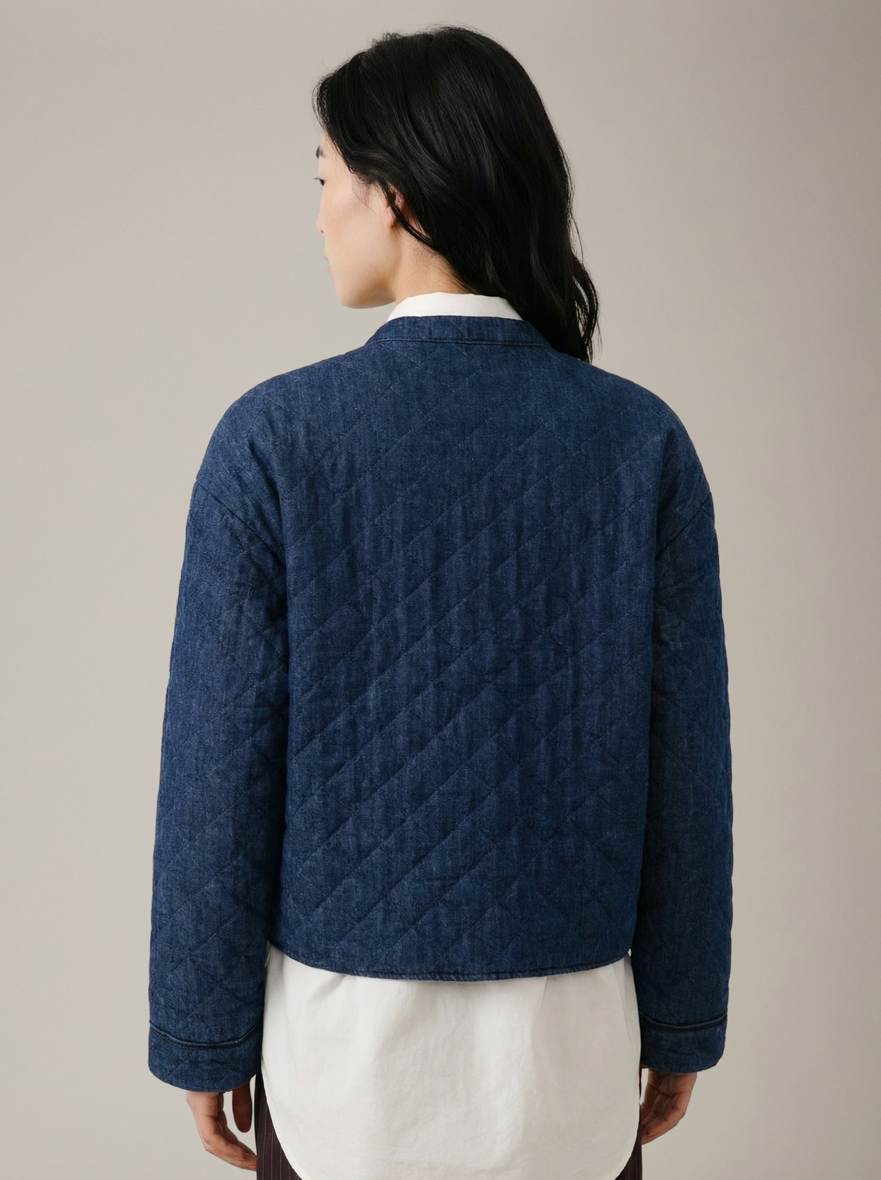 ONLY - Hallie Quilted Denim Jacket - 