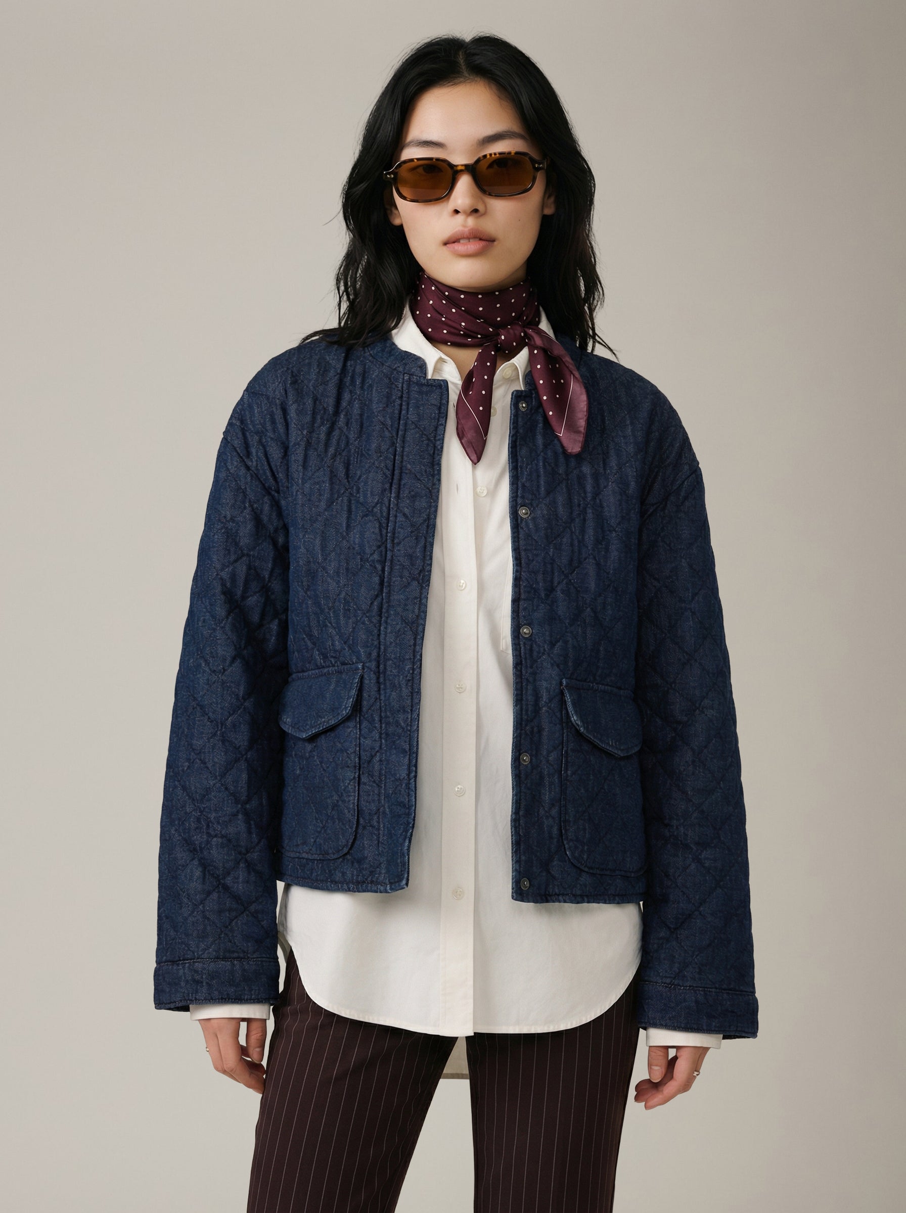 ONLY - Hallie Quilted Denim Jacket - 