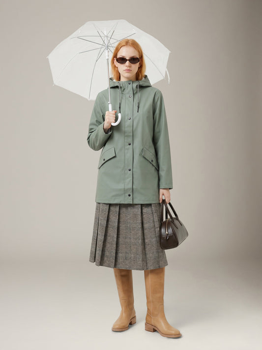 ONLY - Elisa Snap Raincoat - Agave Green
