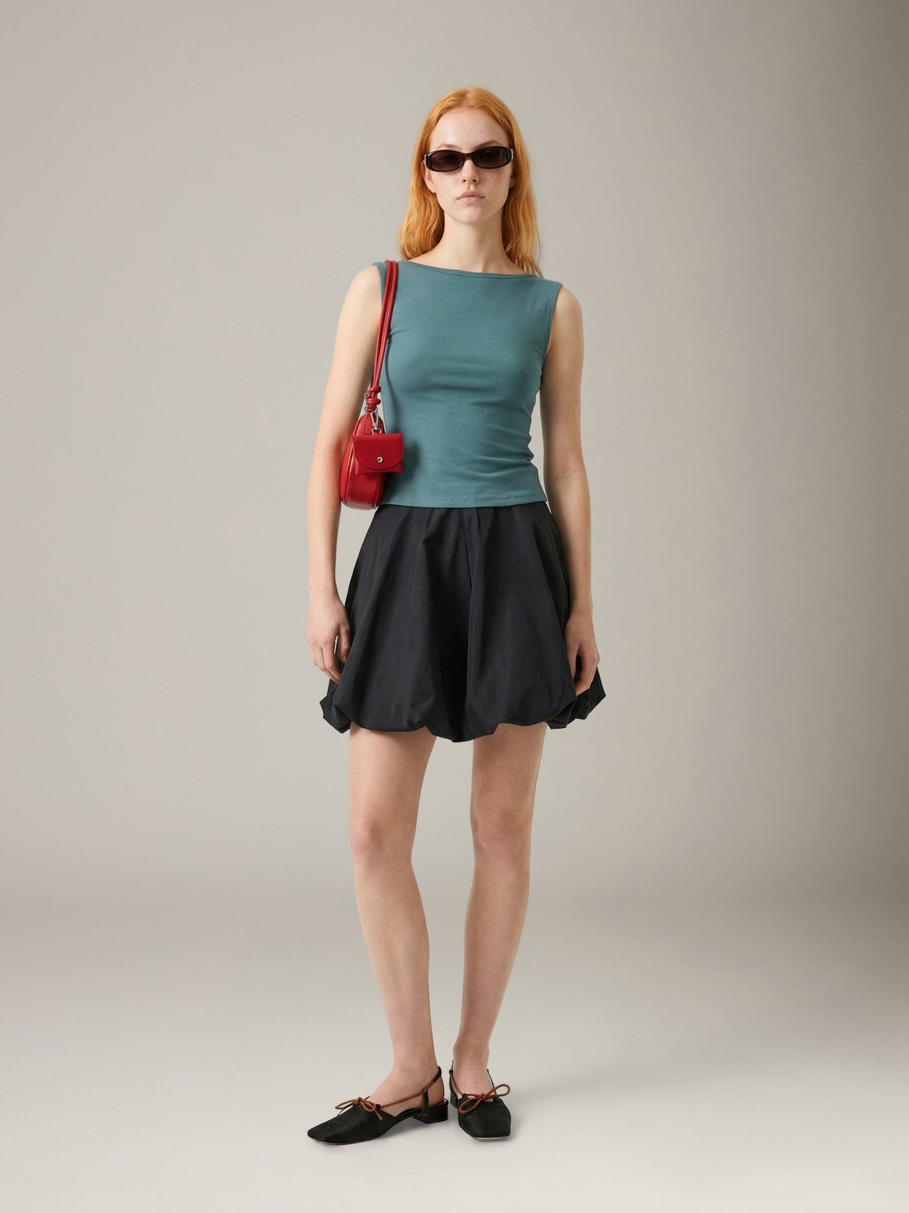 PIECES - Mauve Bubble Skirt - 