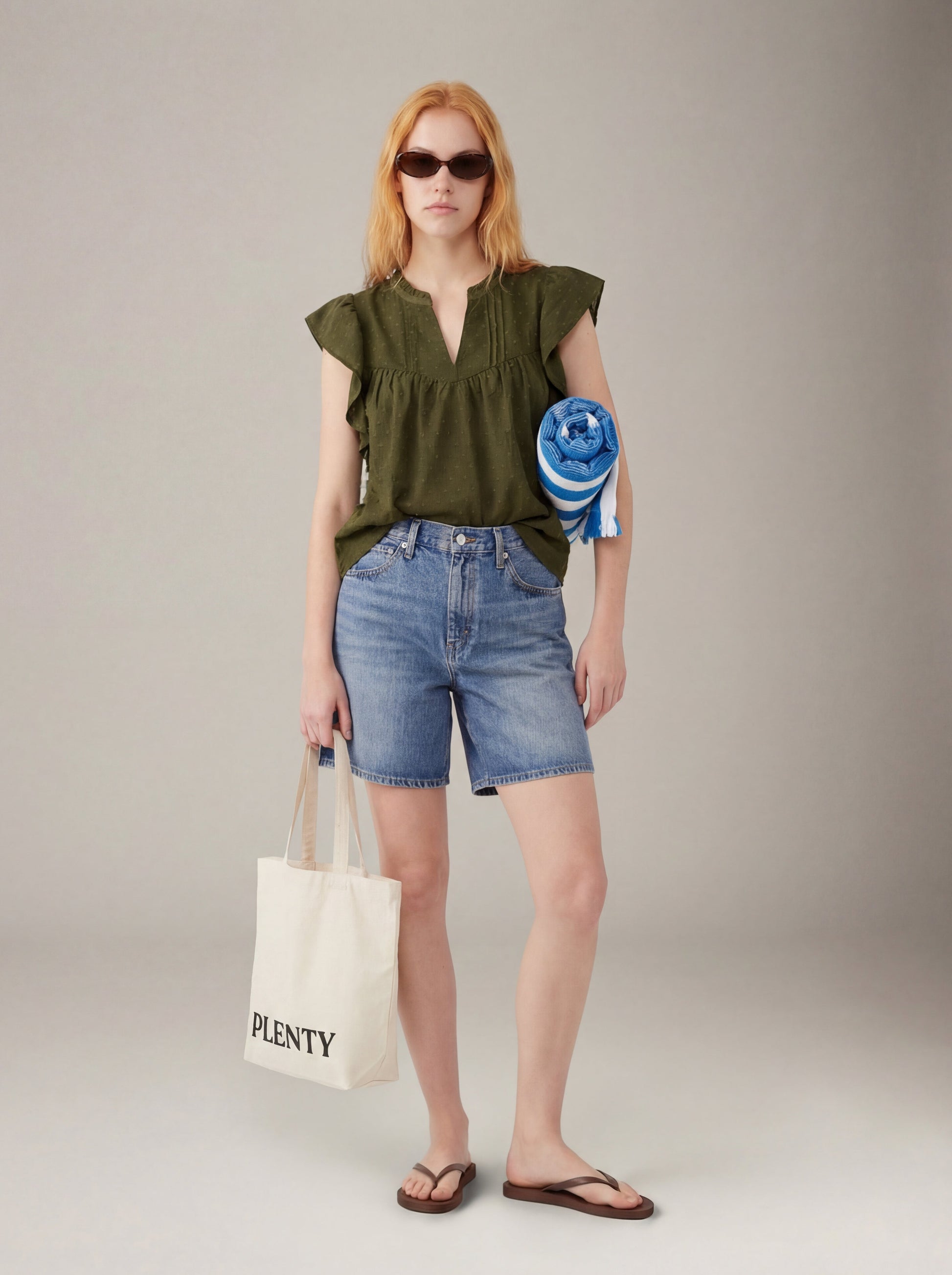 PROPAGANDA - Teresa Ruffle Top - Spruce