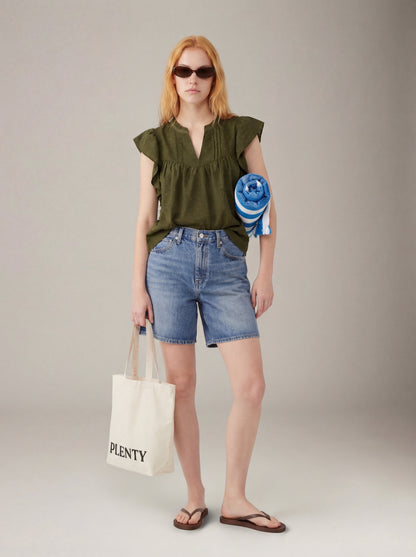 PROPAGANDA - Teresa Ruffle Top - Spruce