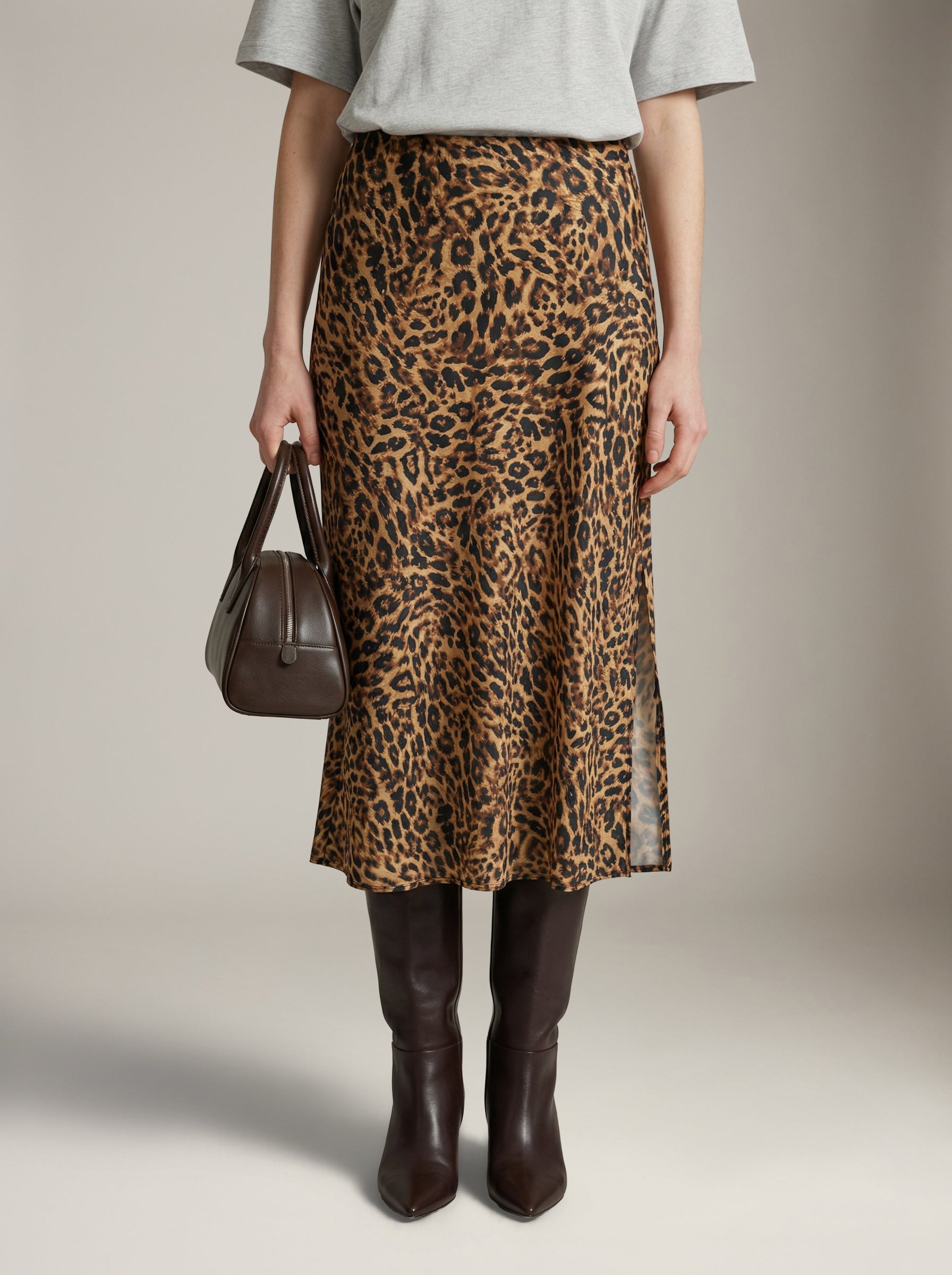 PROPAGANDA - Nicola Satin Printed Bias Skirt - 
