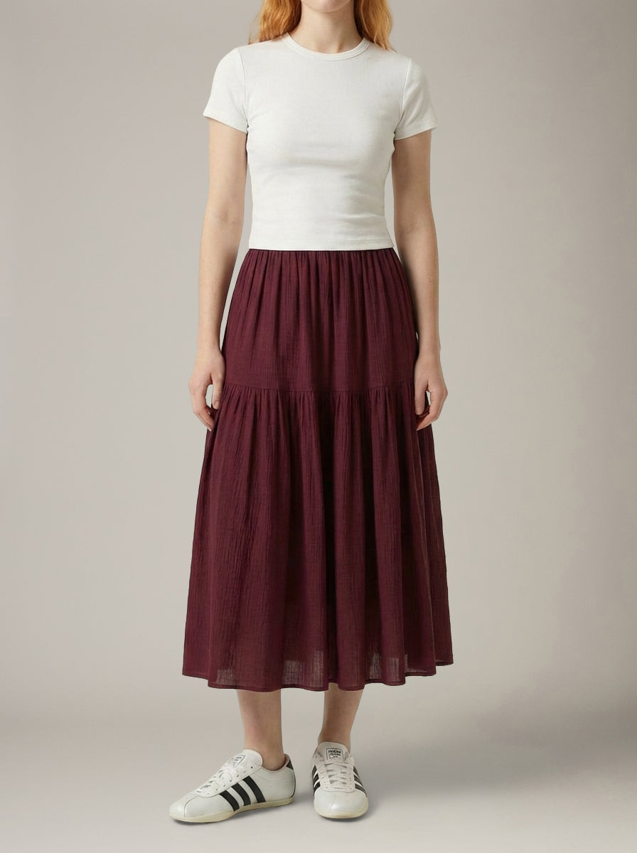 MONK & LOU - Elsie Boho Maxi Skirt - 