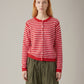 Stripe Crewneck Cardigan