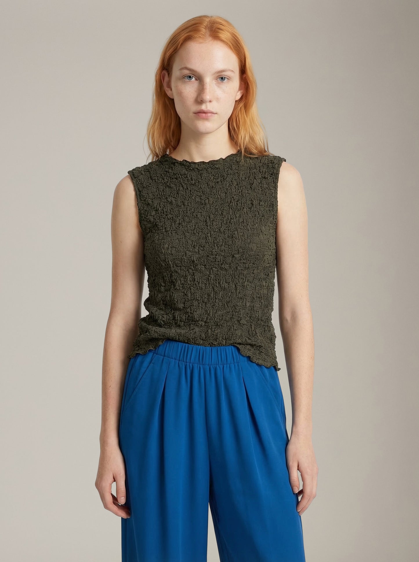 MONK & LOU - Textured Cotton Teya Top - 