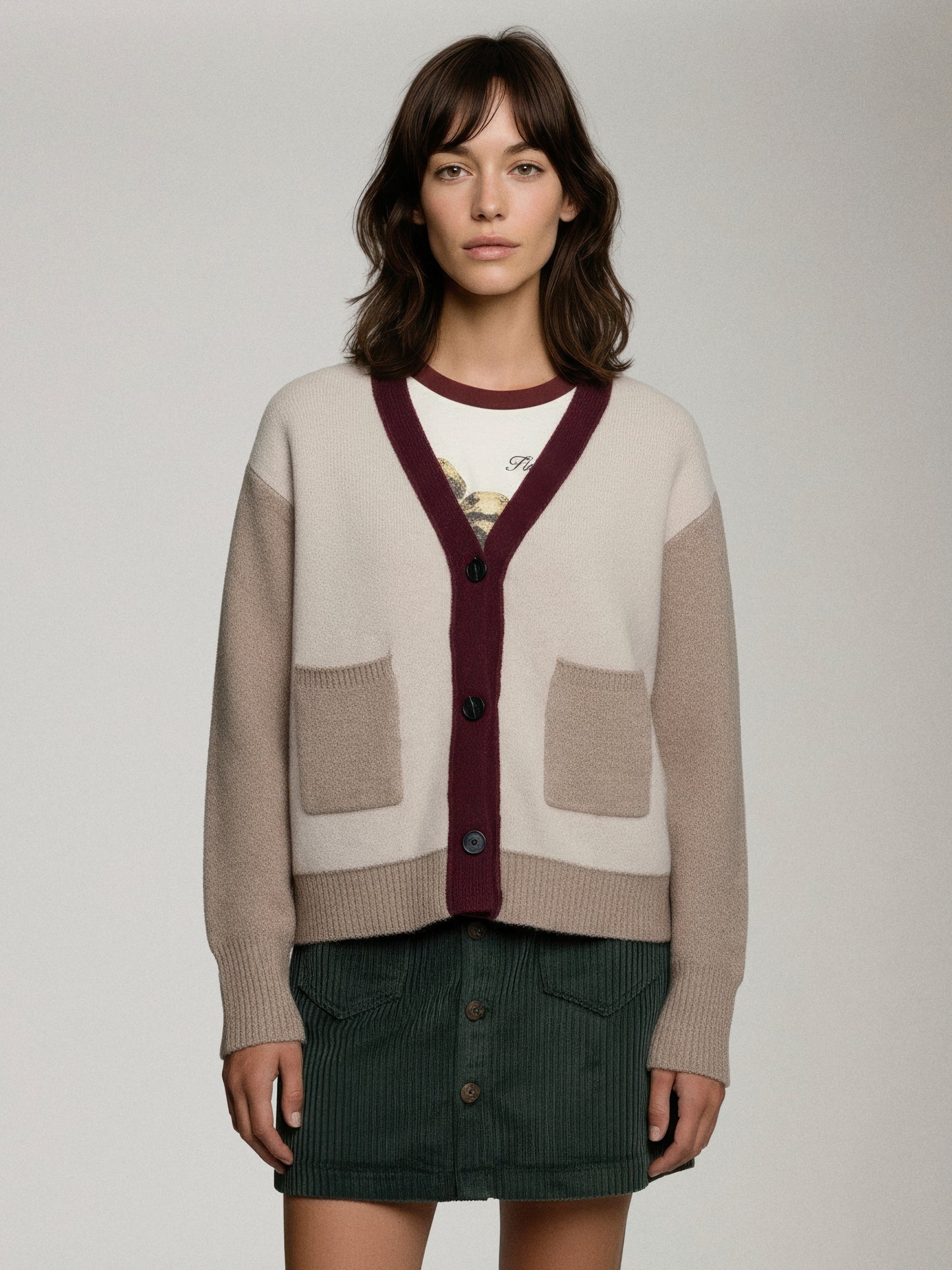 JOHN & JENN - Linden Contrast Cardigan - 