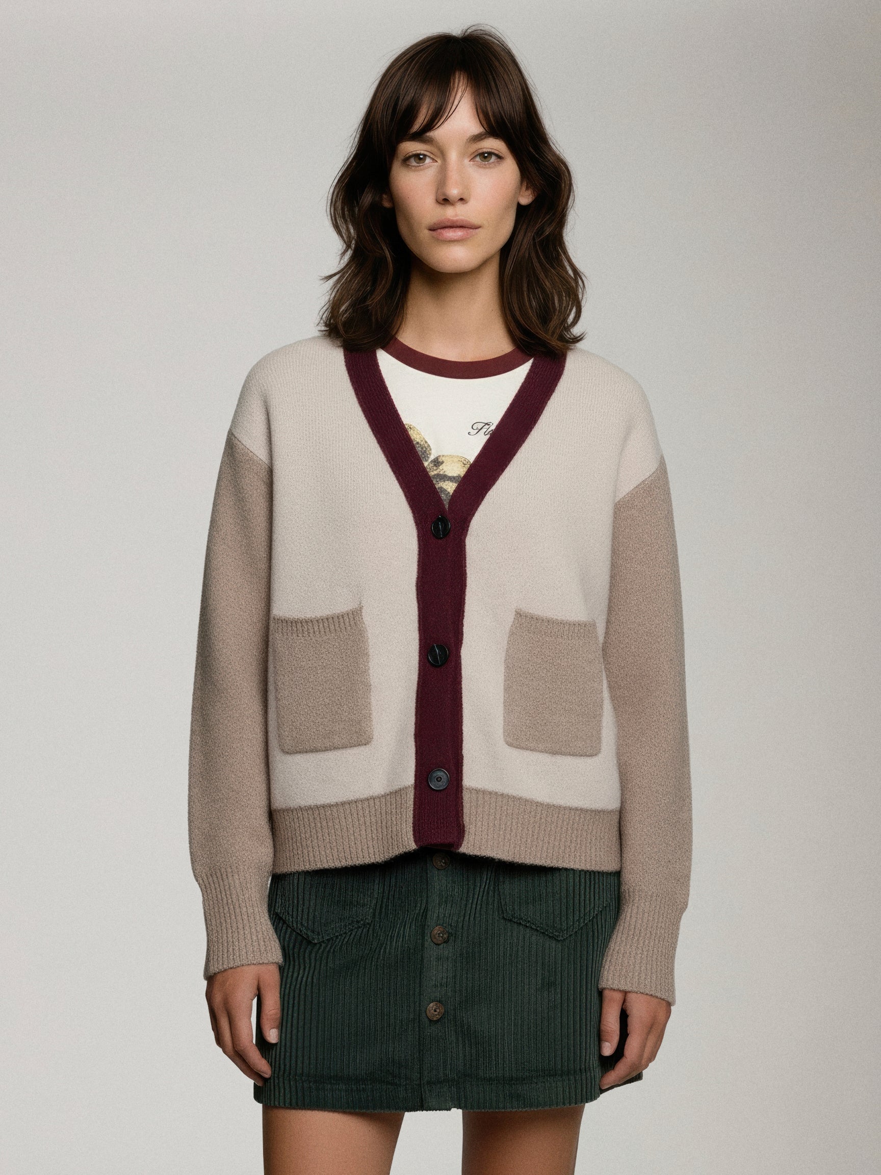 JOHN & JENN - Linden Contrast Cardigan - 