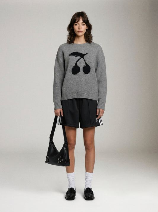 LYLA + LUXE - Lou Cherry Crewneck Sweater - 