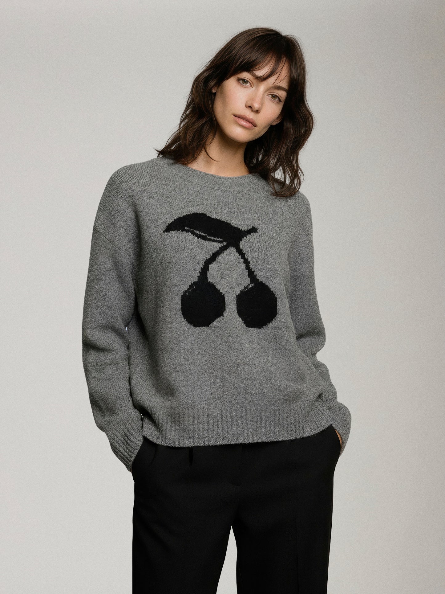 LYLA + LUXE - Lou Cherry Crewneck Sweater - 