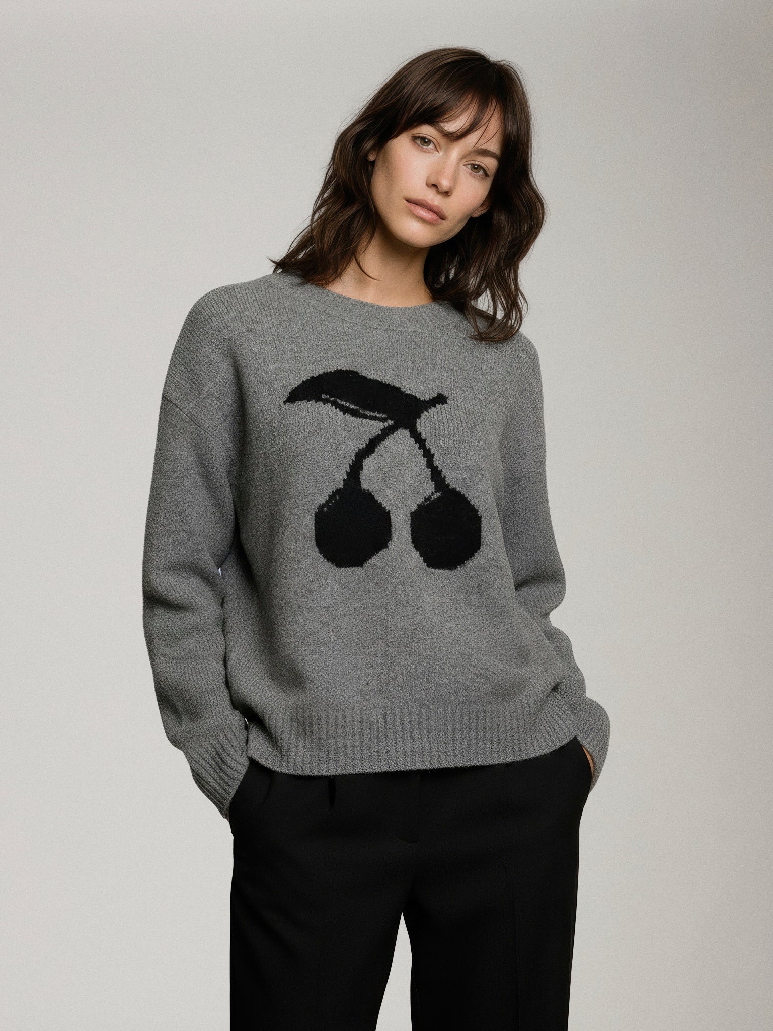LYLA + LUXE - Lou Cherry Crewneck Sweater - 