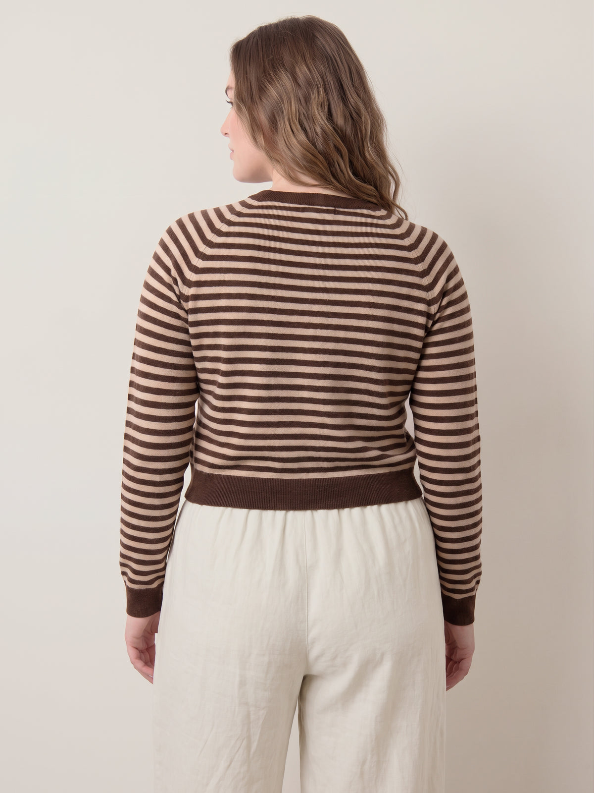 LOVEFINN - Striped Crewneck Sweater - 