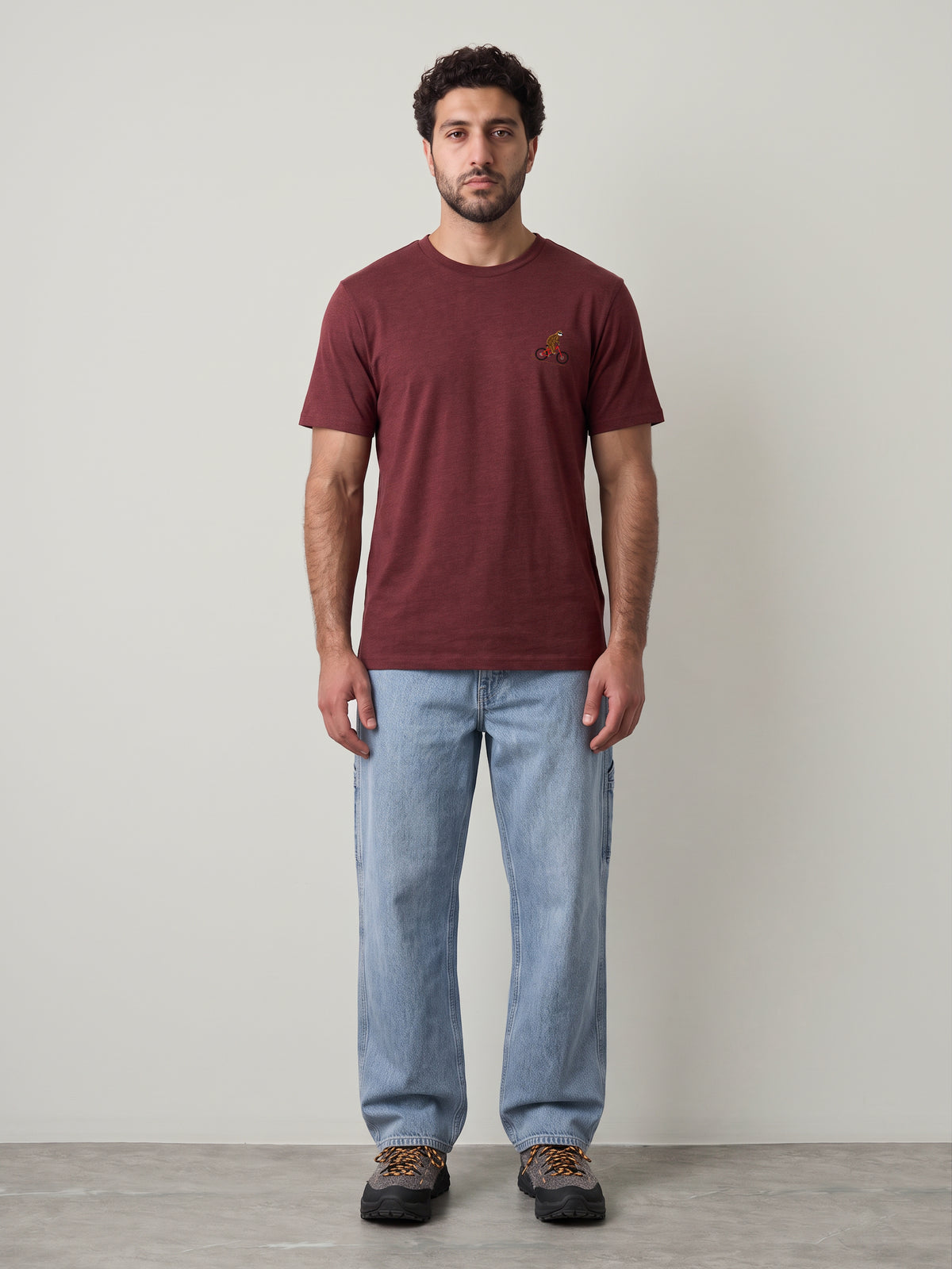TENTREE - Sasquatch Bike T-Shirt - Cottage Red Heather