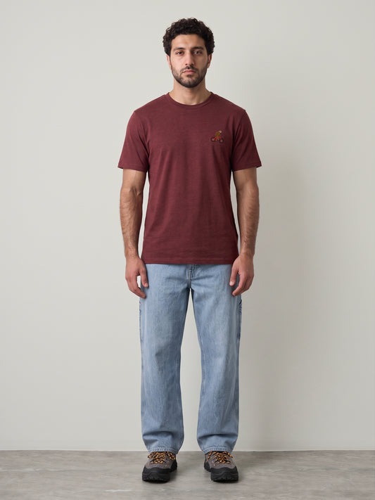 TENTREE - Sasquatch Bike T-Shirt - Cottage Red Heather