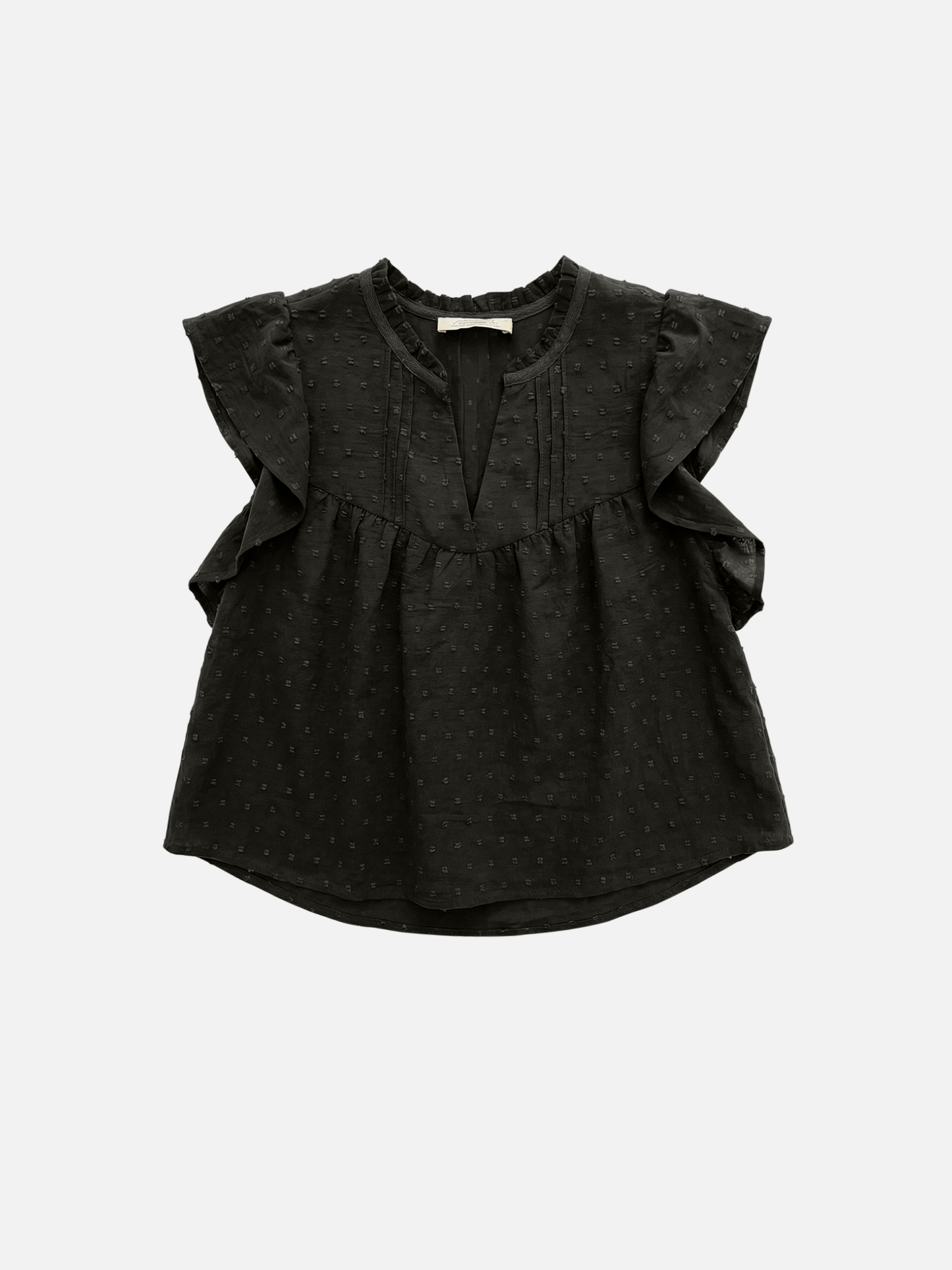PROPAGANDA - Teresa Ruffle Top - Black