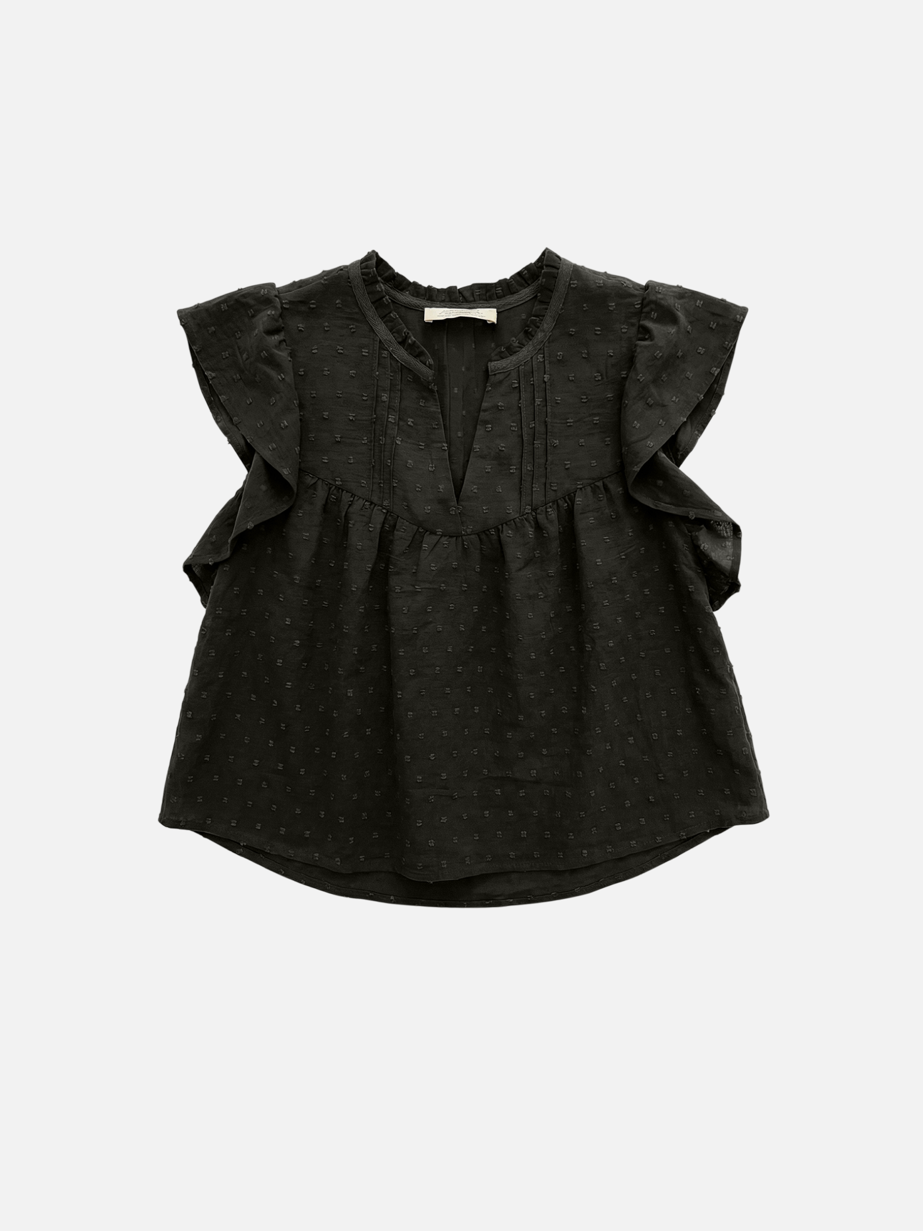PROPAGANDA - Teresa Ruffle Top - Black