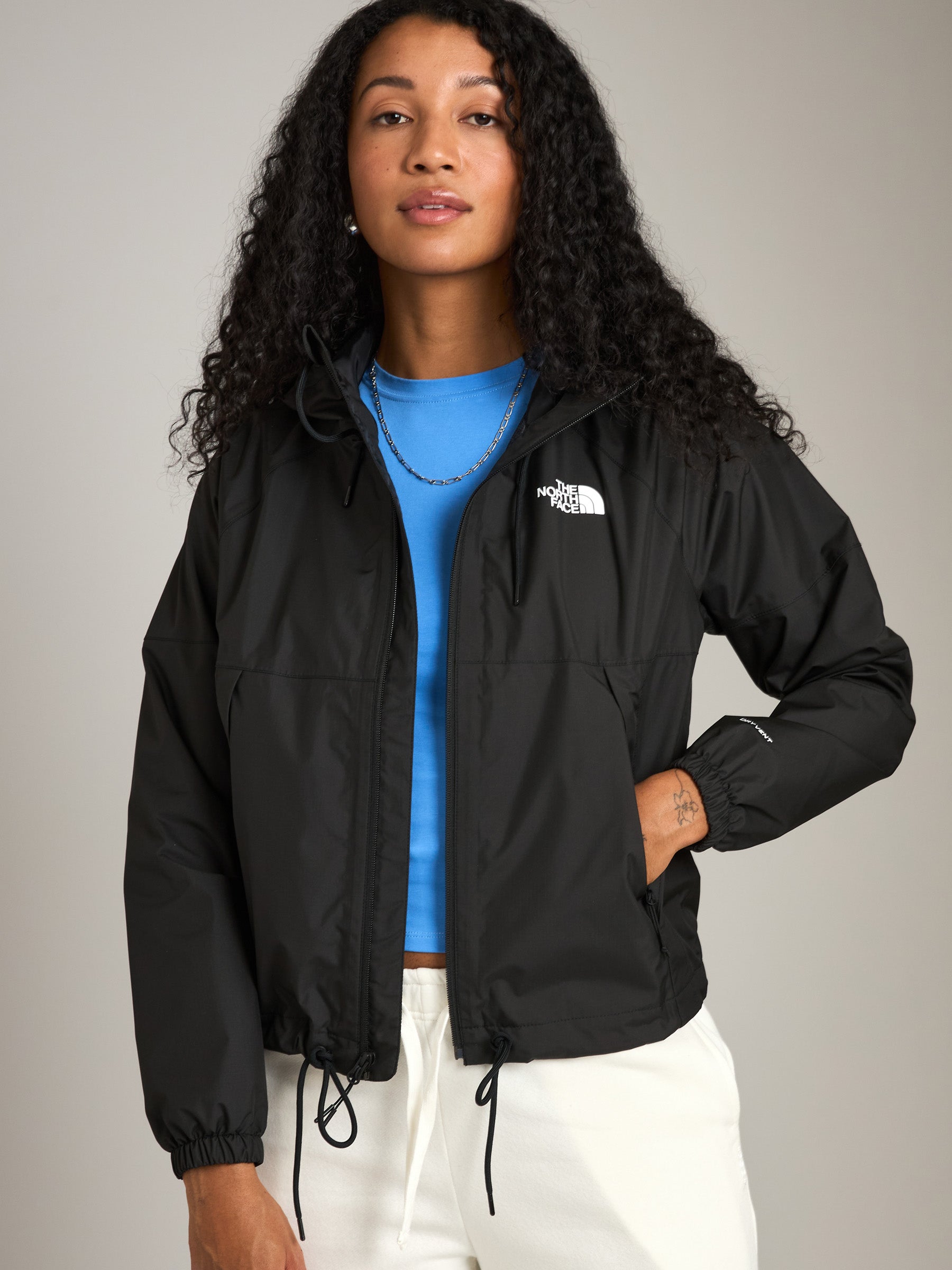THE NORTH FACE-Antora Rain Hoodie-Latte