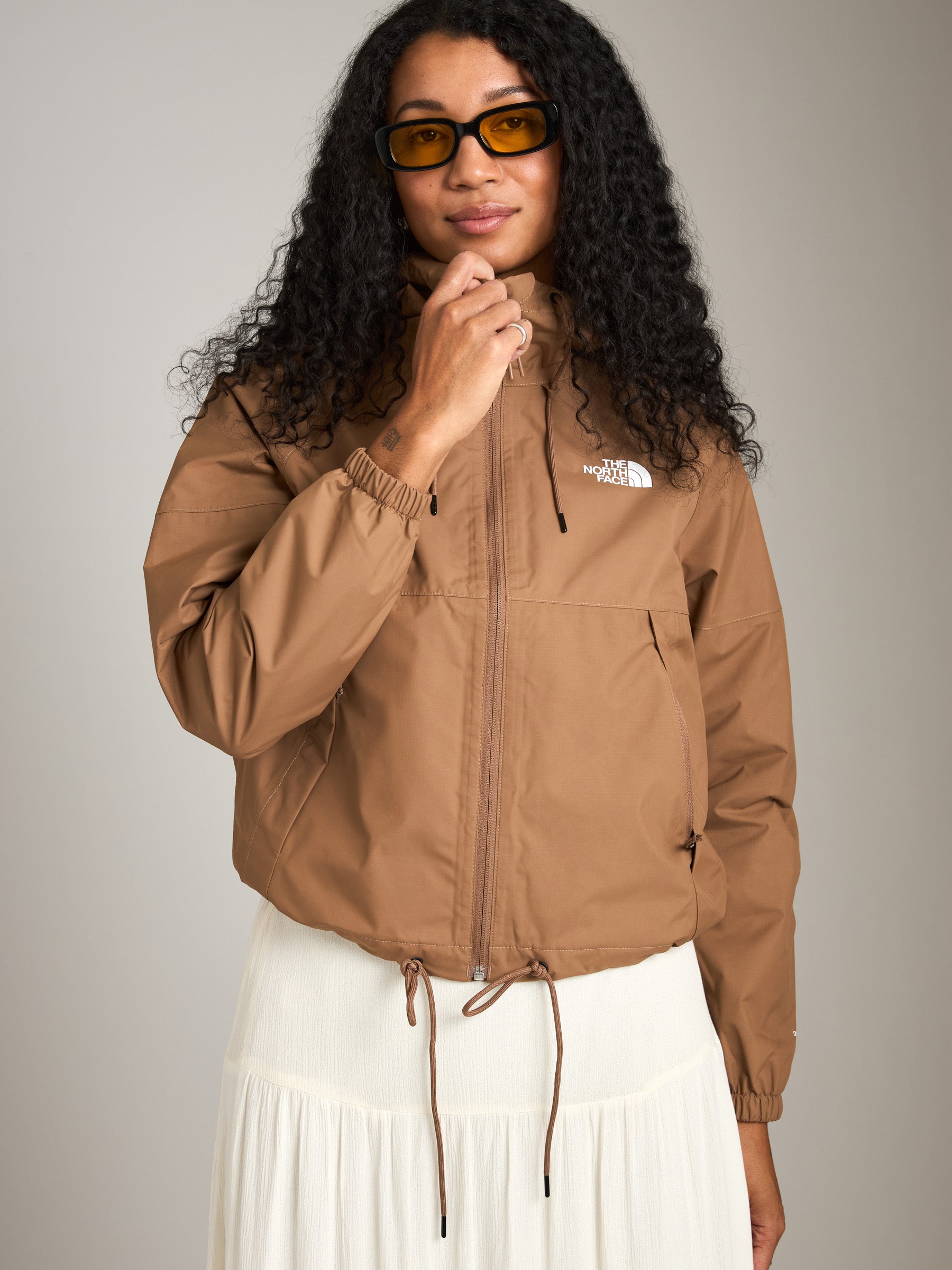 THE NORTH FACE-Antora Rain Hoodie-Latte