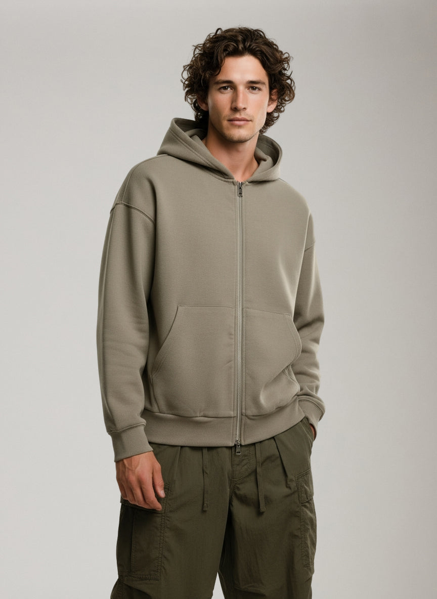 ONLY & SONS - Goyle Scuba Zip Up Hoodie - 