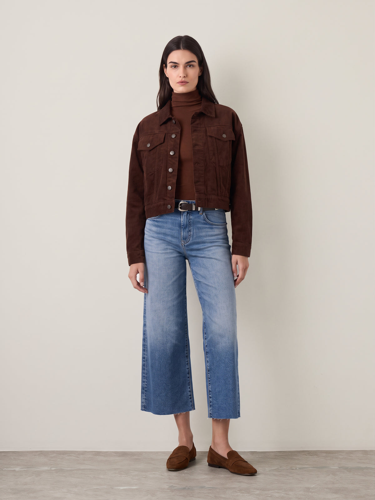 AG - Saige Wide Leg Cropped Jeans - 