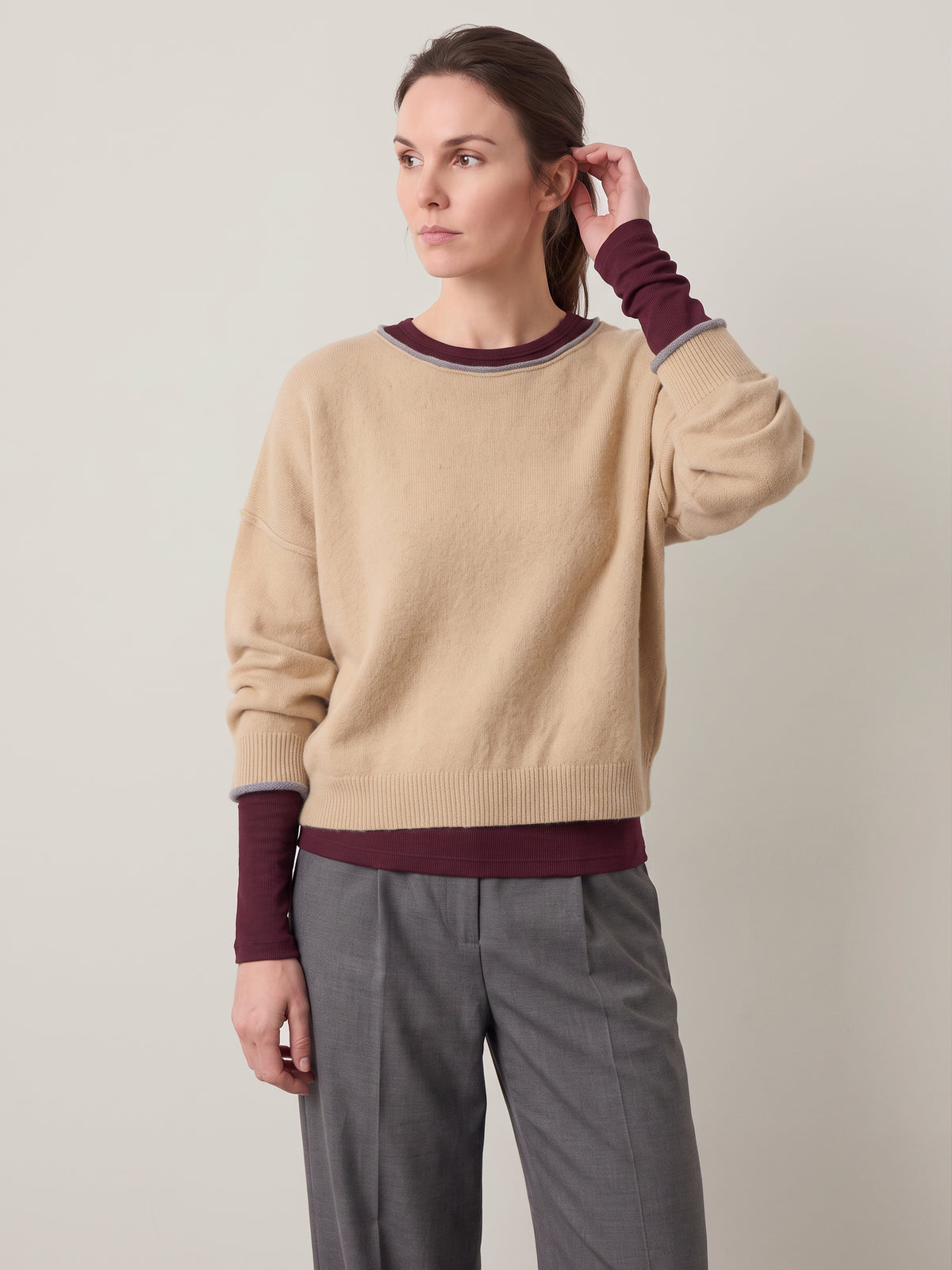 LOVEFINN - Roll Trim Sweater - 
