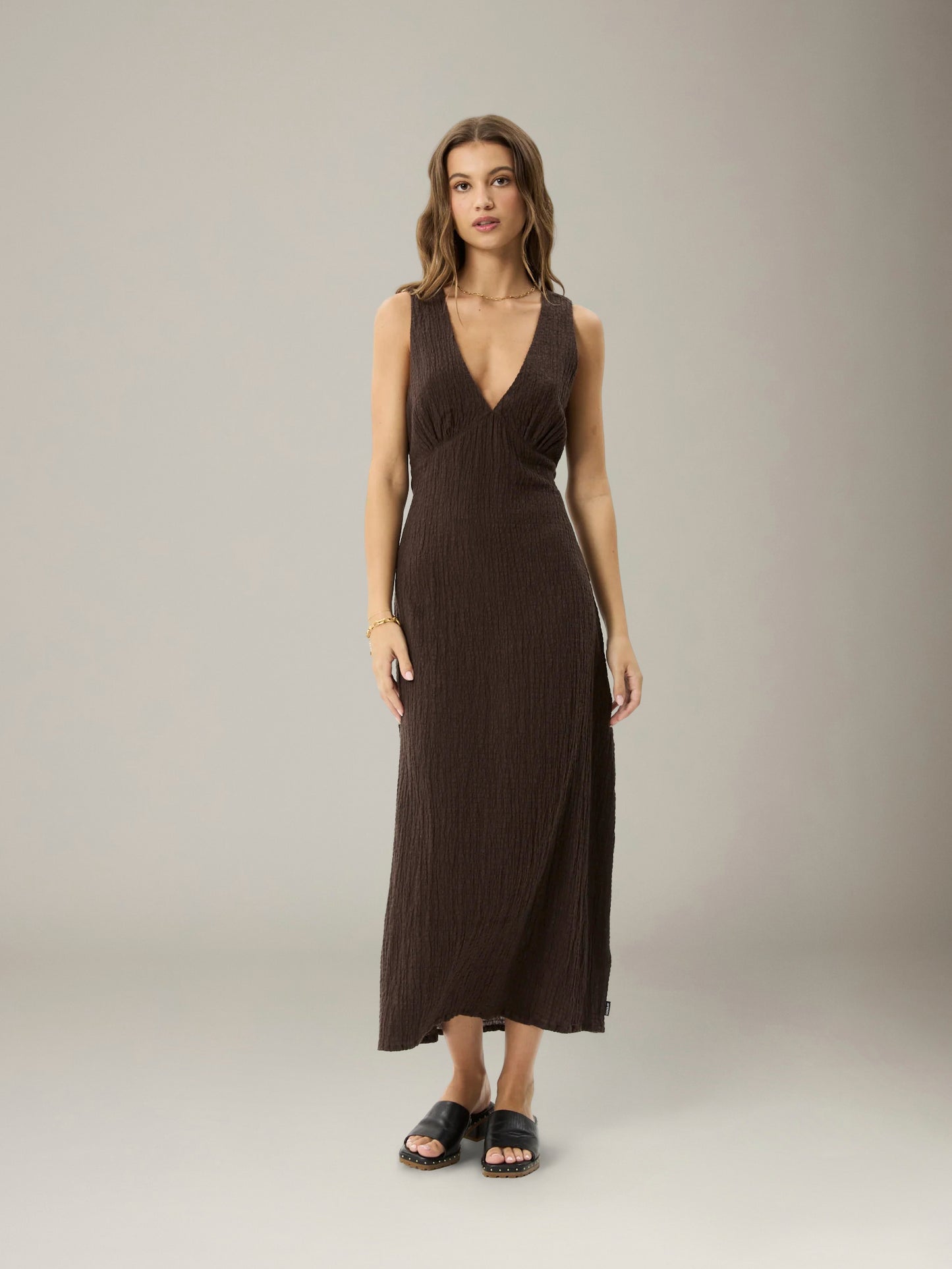 Focus Seersucker Maxi Dress