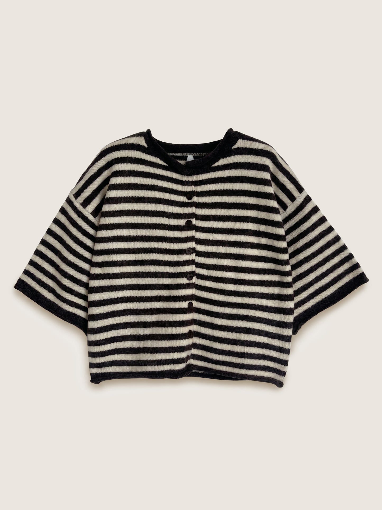 LOVEFINN - Kelsey Stripe Three-Quarter Sleeve Striped Cardigan - 