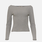 PROPAGANDA - Wally Mini Stripe Longsleeve Top - Light Gray