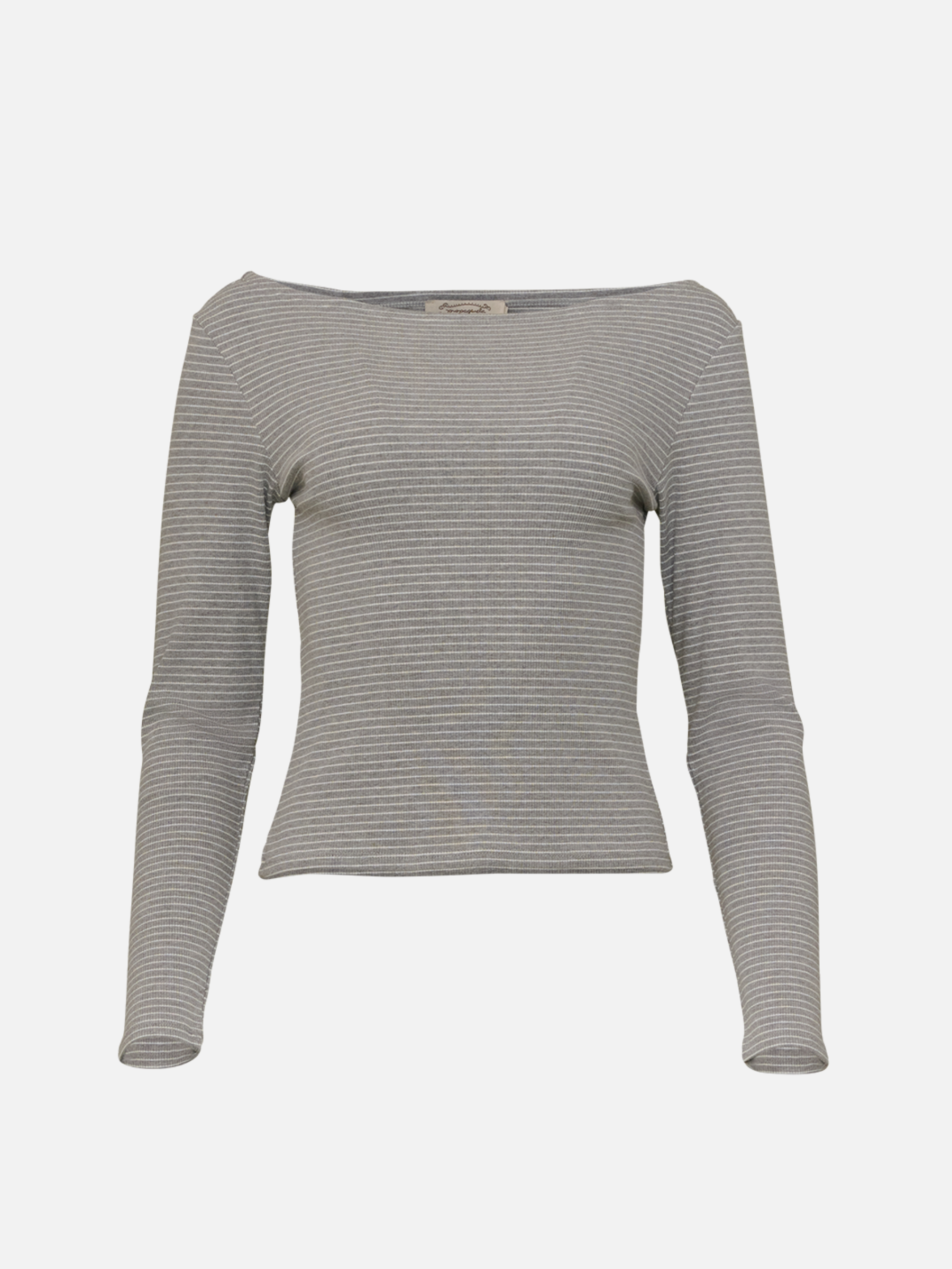 PROPAGANDA - Wally Mini Stripe Longsleeve Top - Light Gray