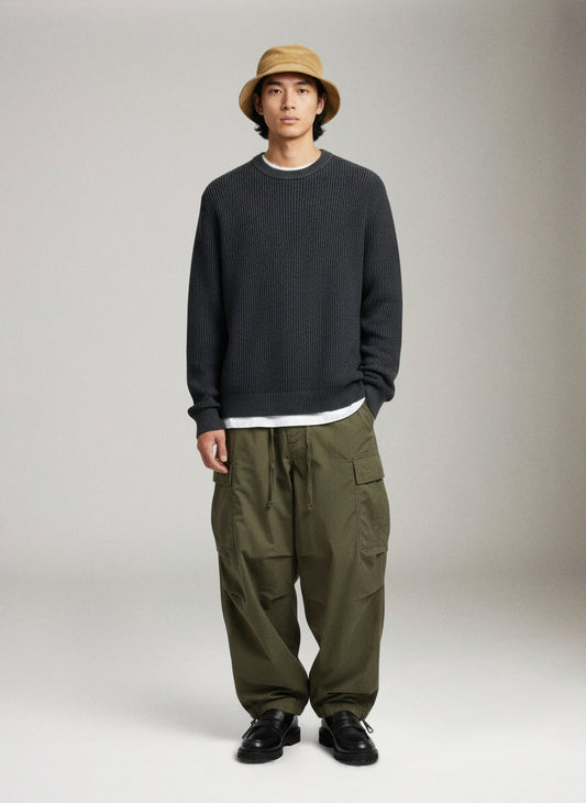 Motion Washed Knit Crewneck