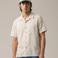 ATRIUM - Textured Stripe Camp Shirt - 
