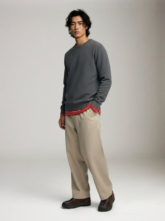 ONLY & SONS - Tony Longsleeve Waffle Knit - Castor Grey