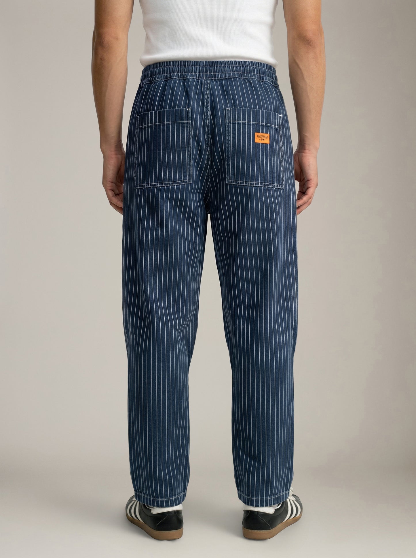 SERVICE WORKS - Pinstripe Denim Chef Pants - 