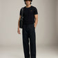 FRED PERRY - Twin Tipped T-Shirt - Black / Ecru / Dark Caramel