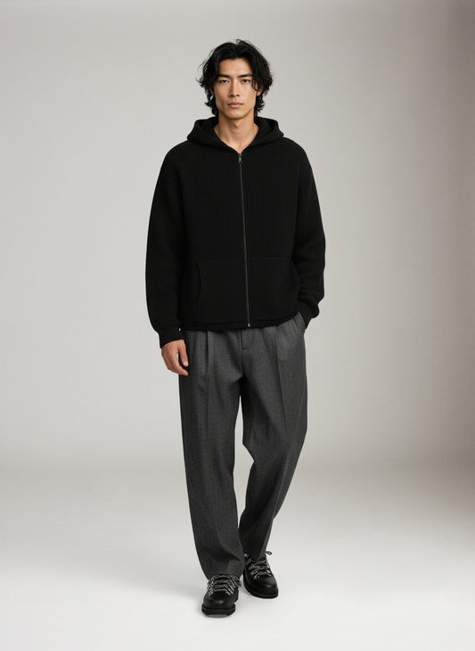 KUWALLA - Knitted Zip Hoodie - 