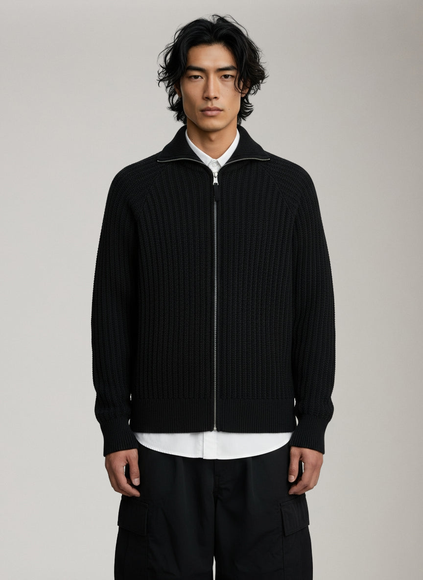 JACK & JONES - Spencer Knit Zip Up Sweater - 