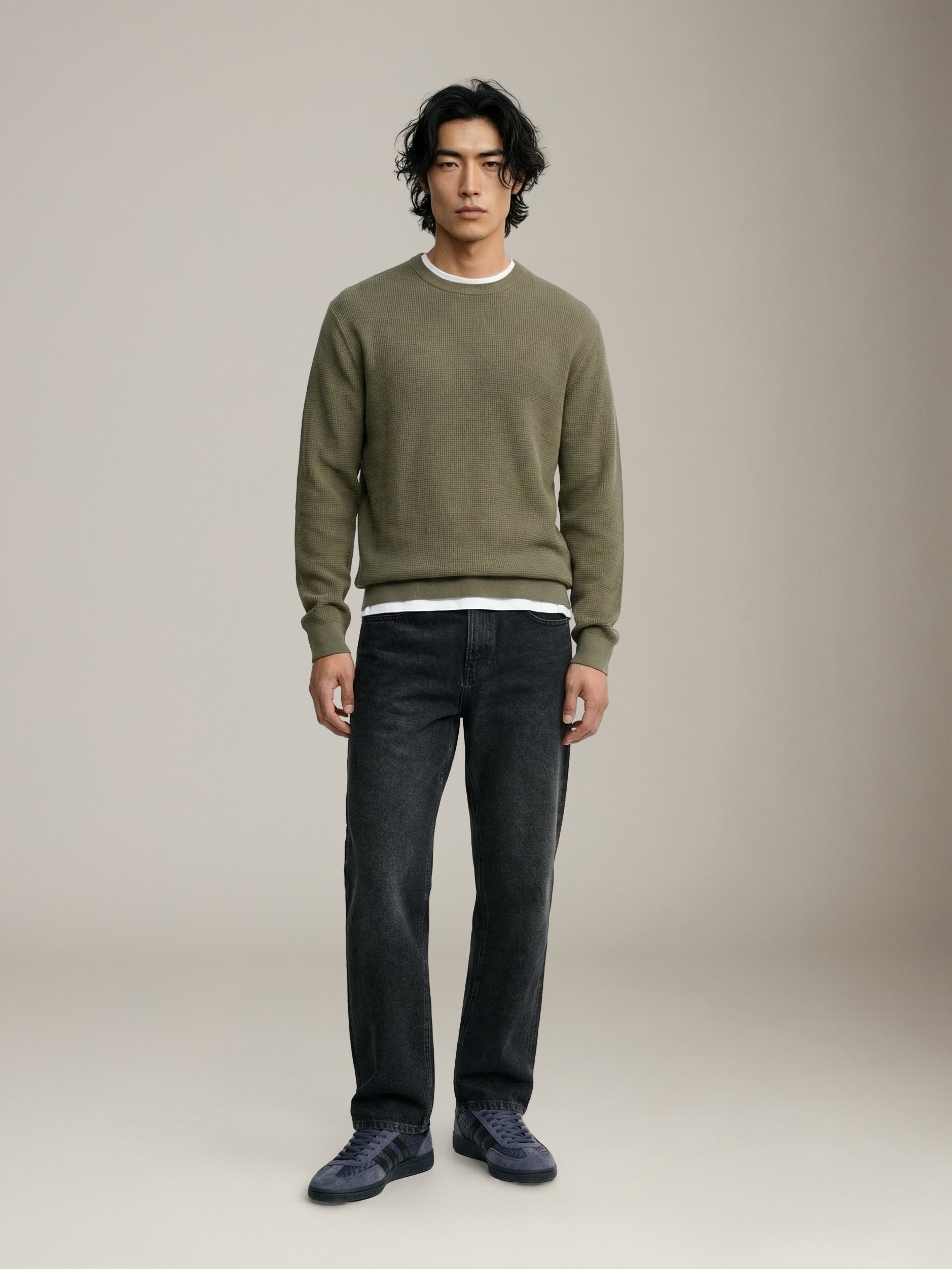 ONLY & SONS - Tony Longsleeve Waffle Knit - Bungee Cord