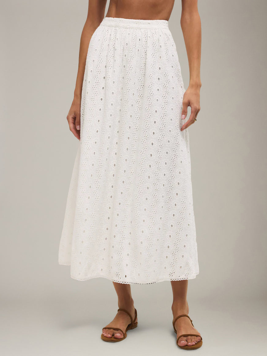 Z SUPPLY - Bria Eyelet Midi Skirt - 