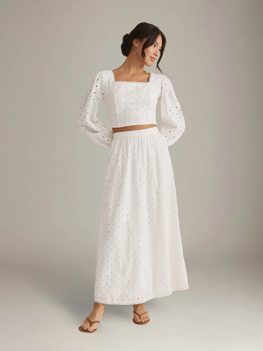 Z SUPPLY - Bria Eyelet Midi Skirt - 